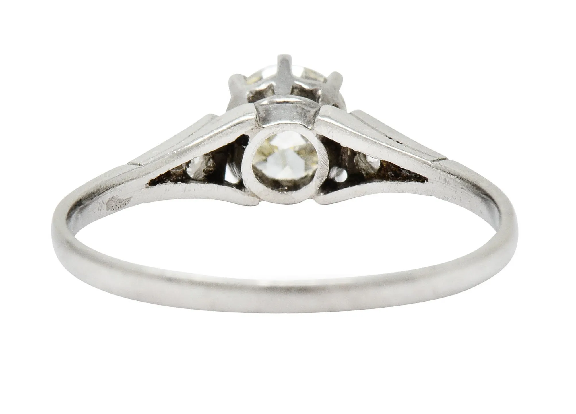 1920's Art Deco platinum engagement ring with 0.66 CTW diamonds