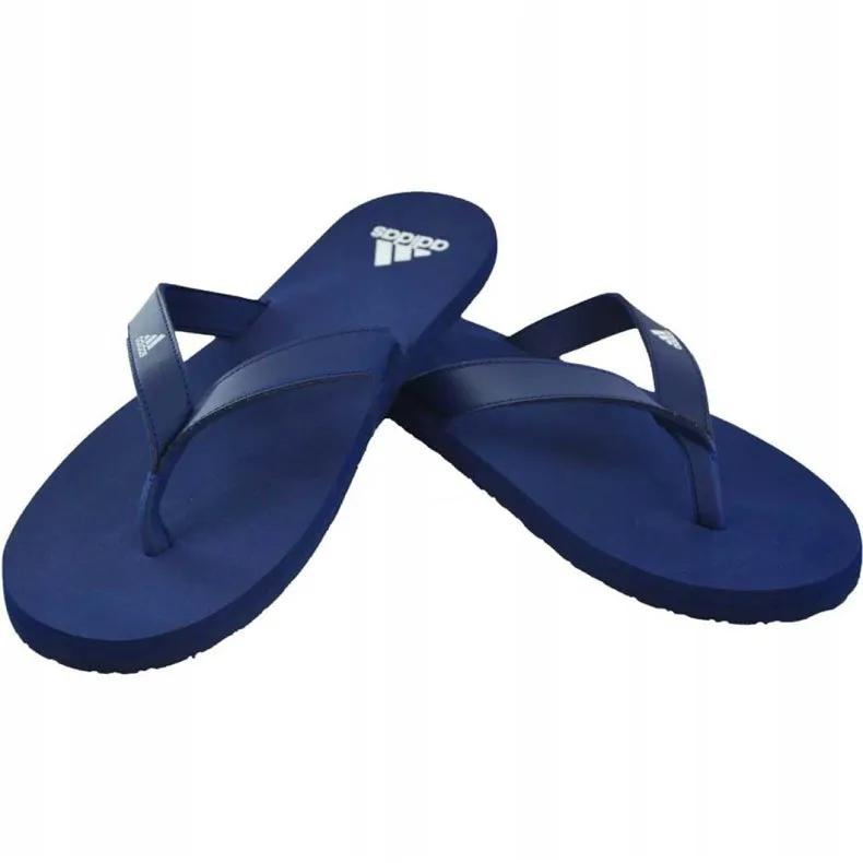 2 pack Adidas Men's Dark Blue/White Eezay Flip Flop Casual Thongs