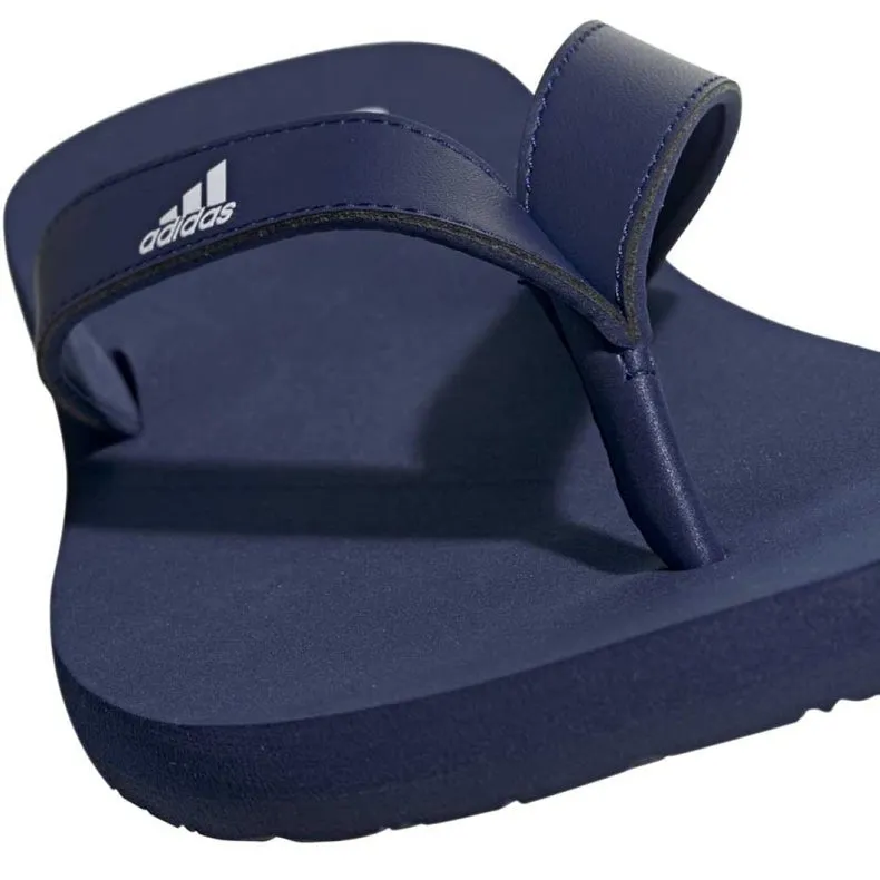 2 pack Adidas Men's Dark Blue/White Eezay Flip Flop Casual Thongs