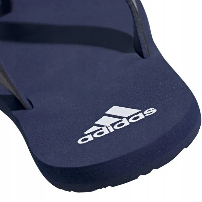 2 pack Adidas Men's Dark Blue/White Eezay Flip Flop Casual Thongs