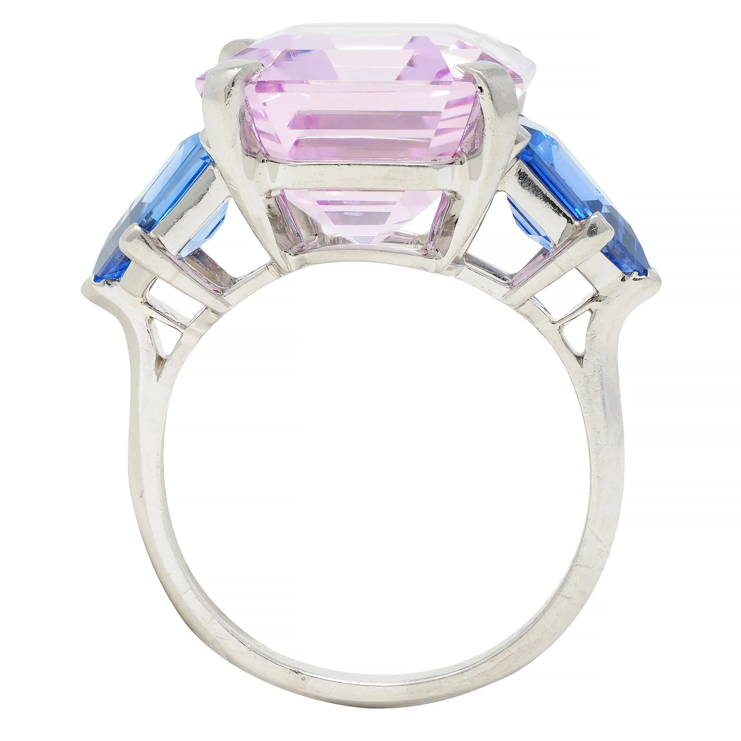 20.24 CTW Imperial Topaz No Heat Ceylon Sapphire White Gold Cocktail Ring