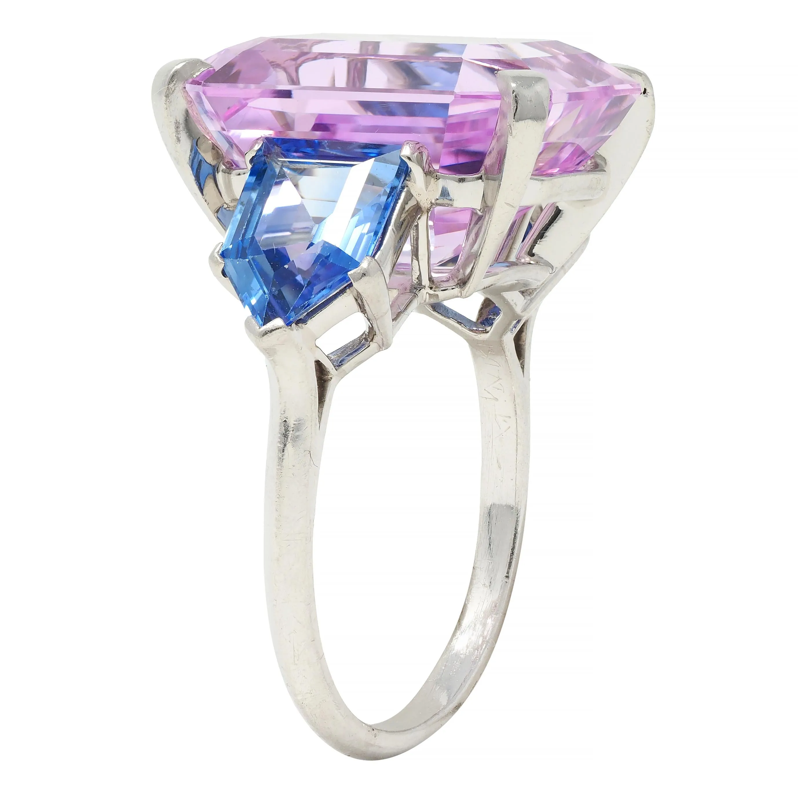 20.24 CTW Imperial Topaz No Heat Ceylon Sapphire White Gold Cocktail Ring