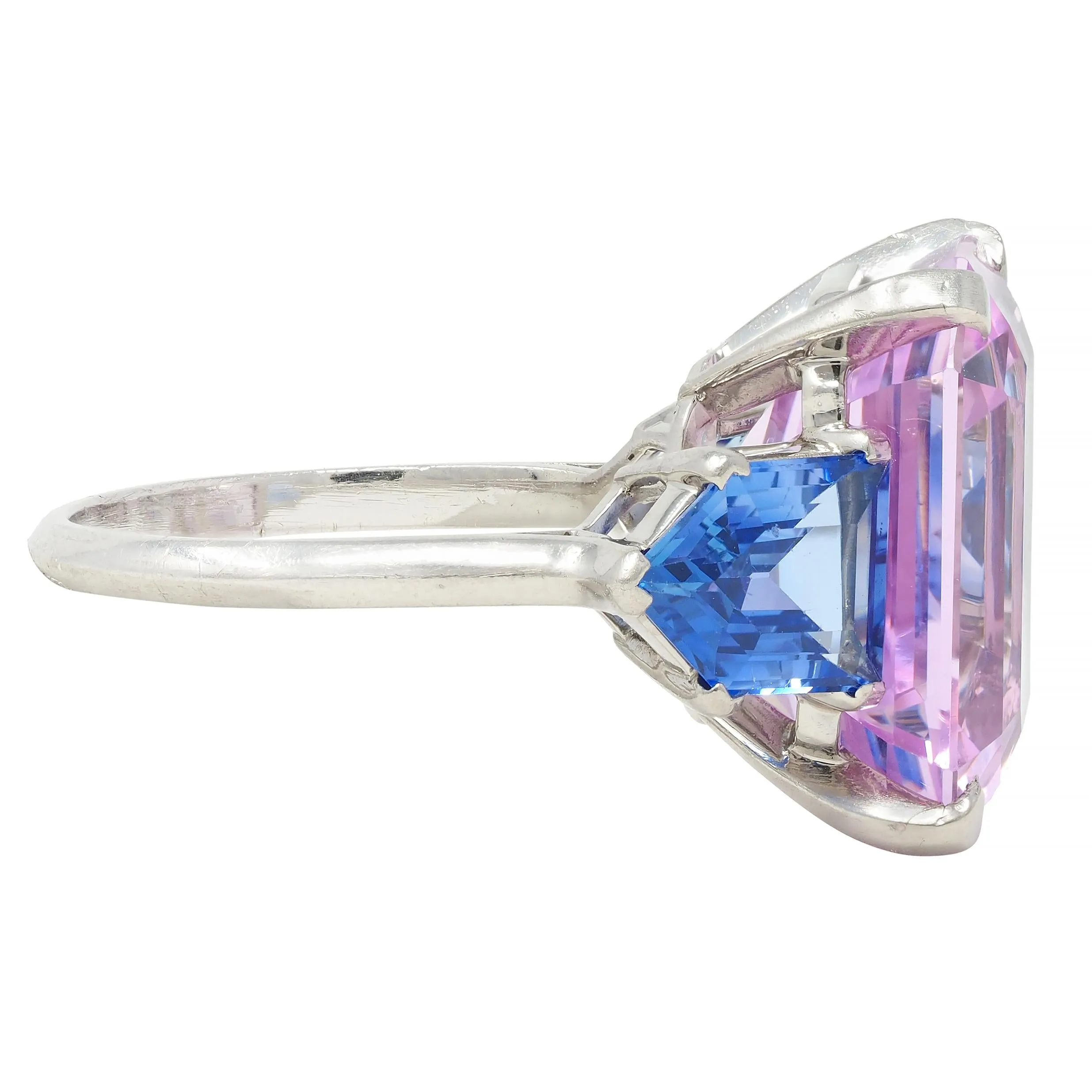 20.24 CTW Imperial Topaz No Heat Ceylon Sapphire White Gold Cocktail Ring