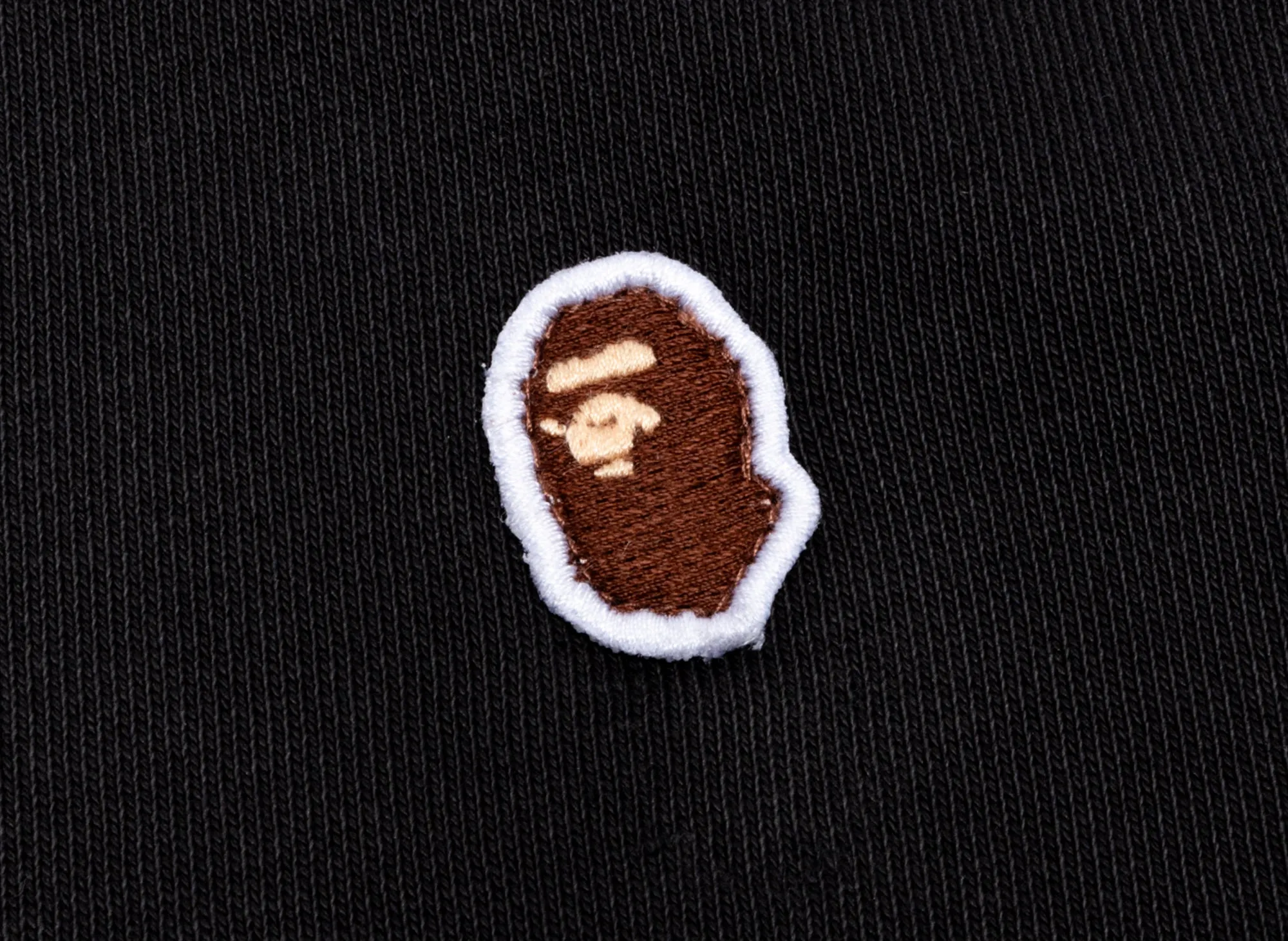 A Bathing Ape Ape Head One Point Overdye Crewneck in Black