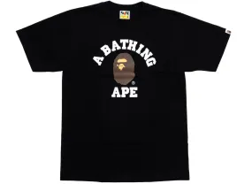 A Bathing Ape College Tee in Black