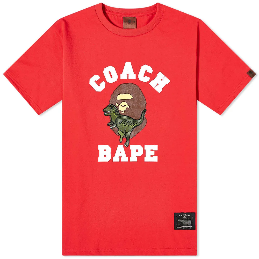 A Bathing Ape x Coach Rexy TeeRed