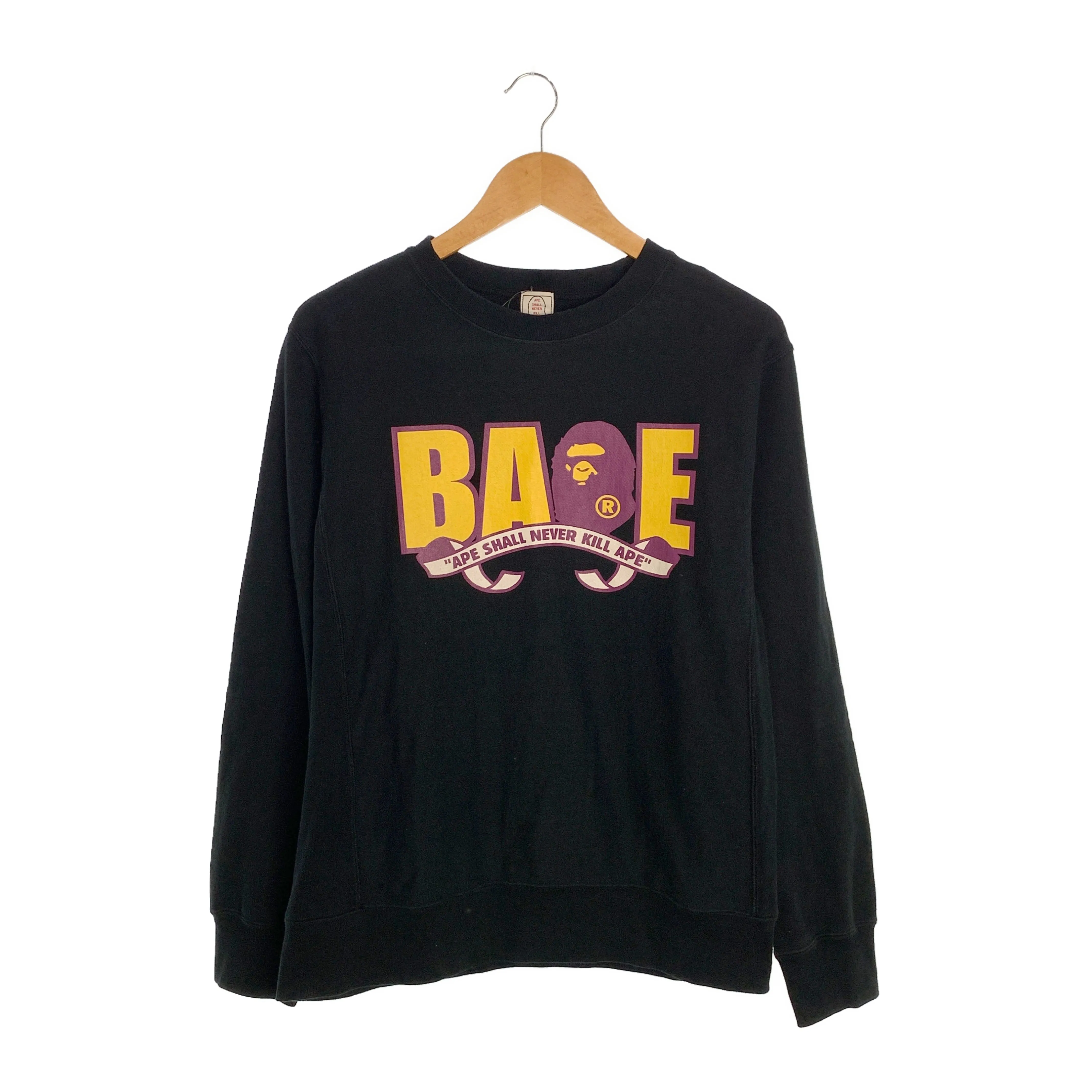 A BATHING APE/Sweatshirt/S/BLK/Cotton