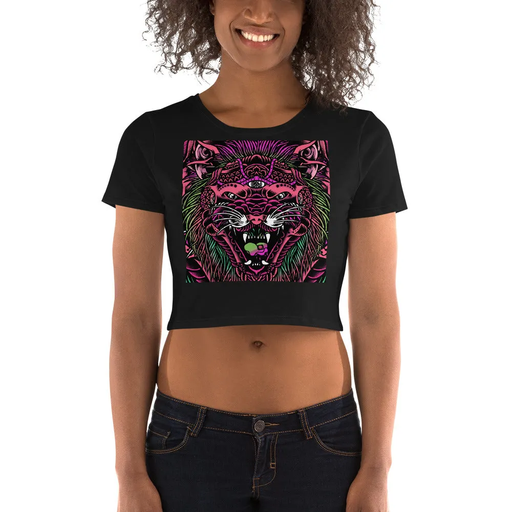 Acid Tiger Graphic Crop T-Shirt