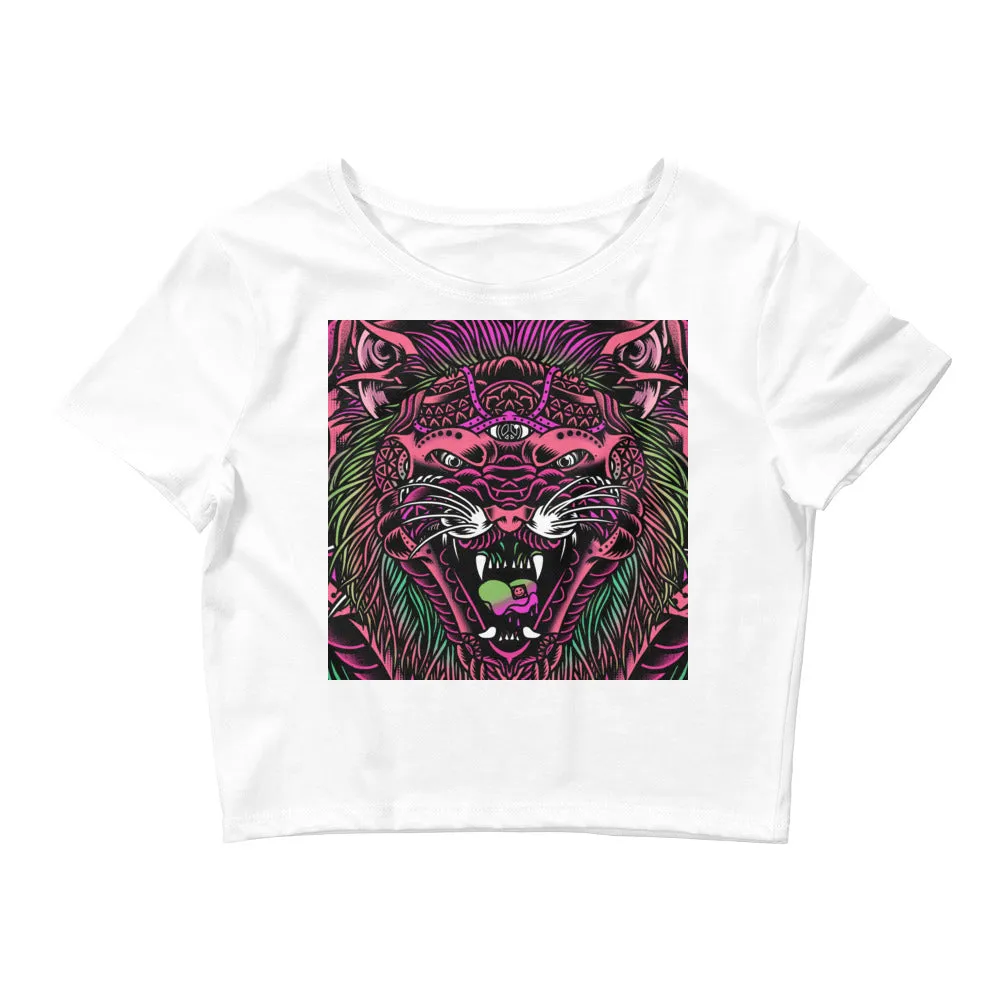 Acid Tiger Graphic Crop T-Shirt