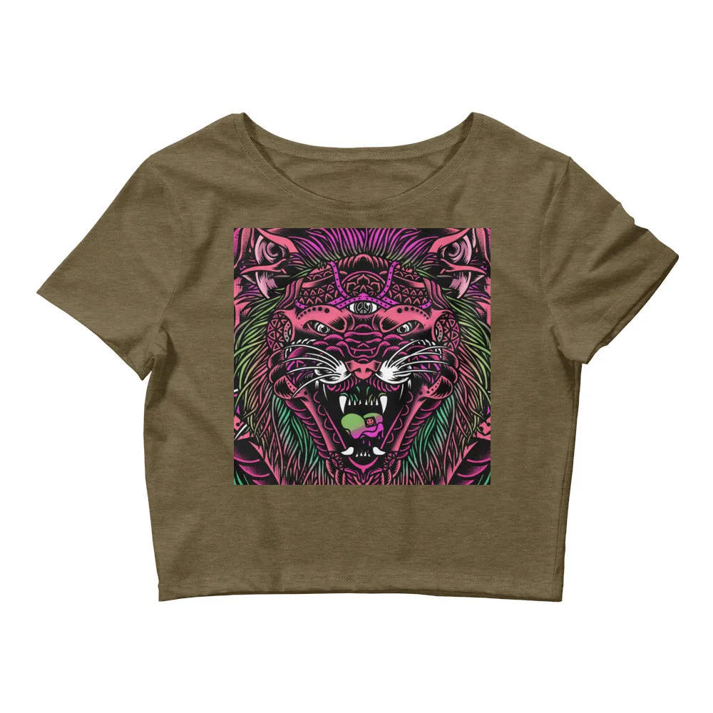 Acid Tiger Graphic Crop T-Shirt