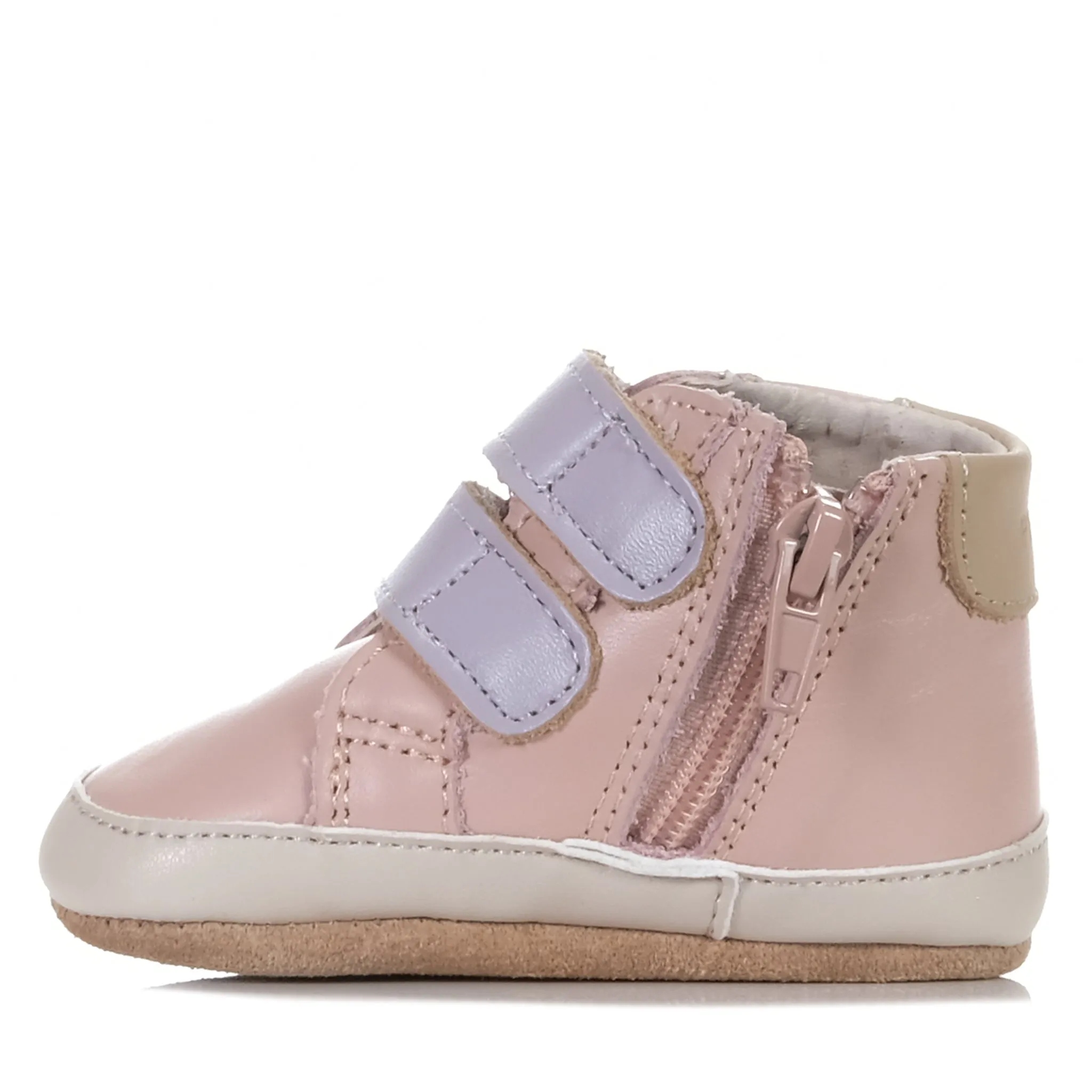 Adorable Blush/Lilac Hi-Top Baby Shoes