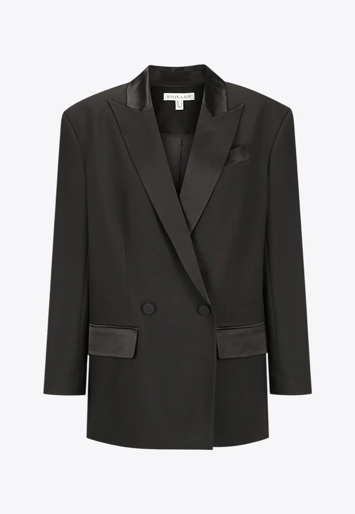 Adri Double-Breasted Tuxedo Blazer