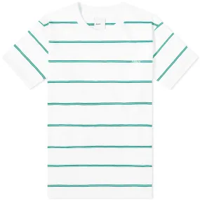 Adsum Double Stripe T-ShirtWhite, Evergreen & Mint