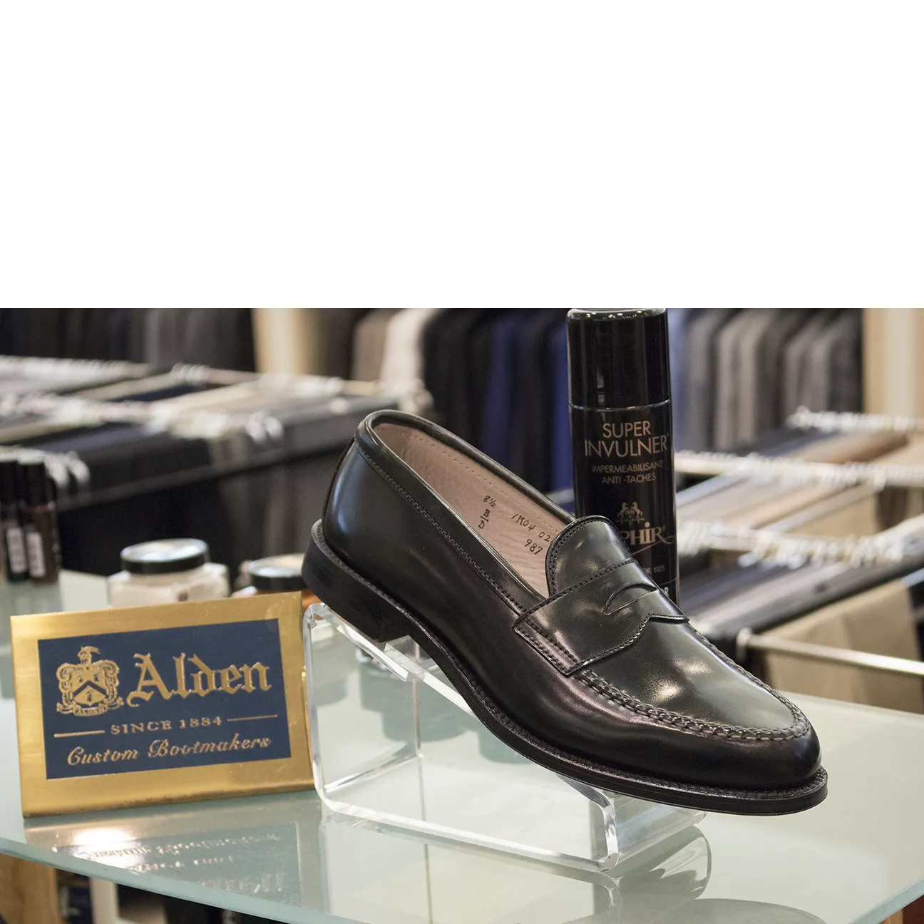 Alden 987 Black Shell Cordovan Handsewn Loafers