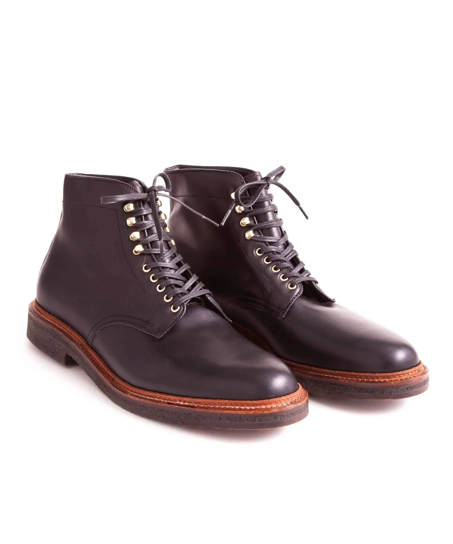 Alden Plain Toe Boot In Black