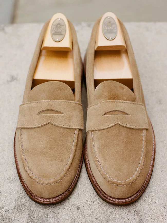 Alden Tan Suede Unlined Penny Loafer