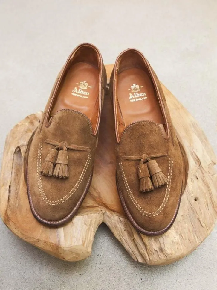 Alden Tassel Loafer in Snuff Suede