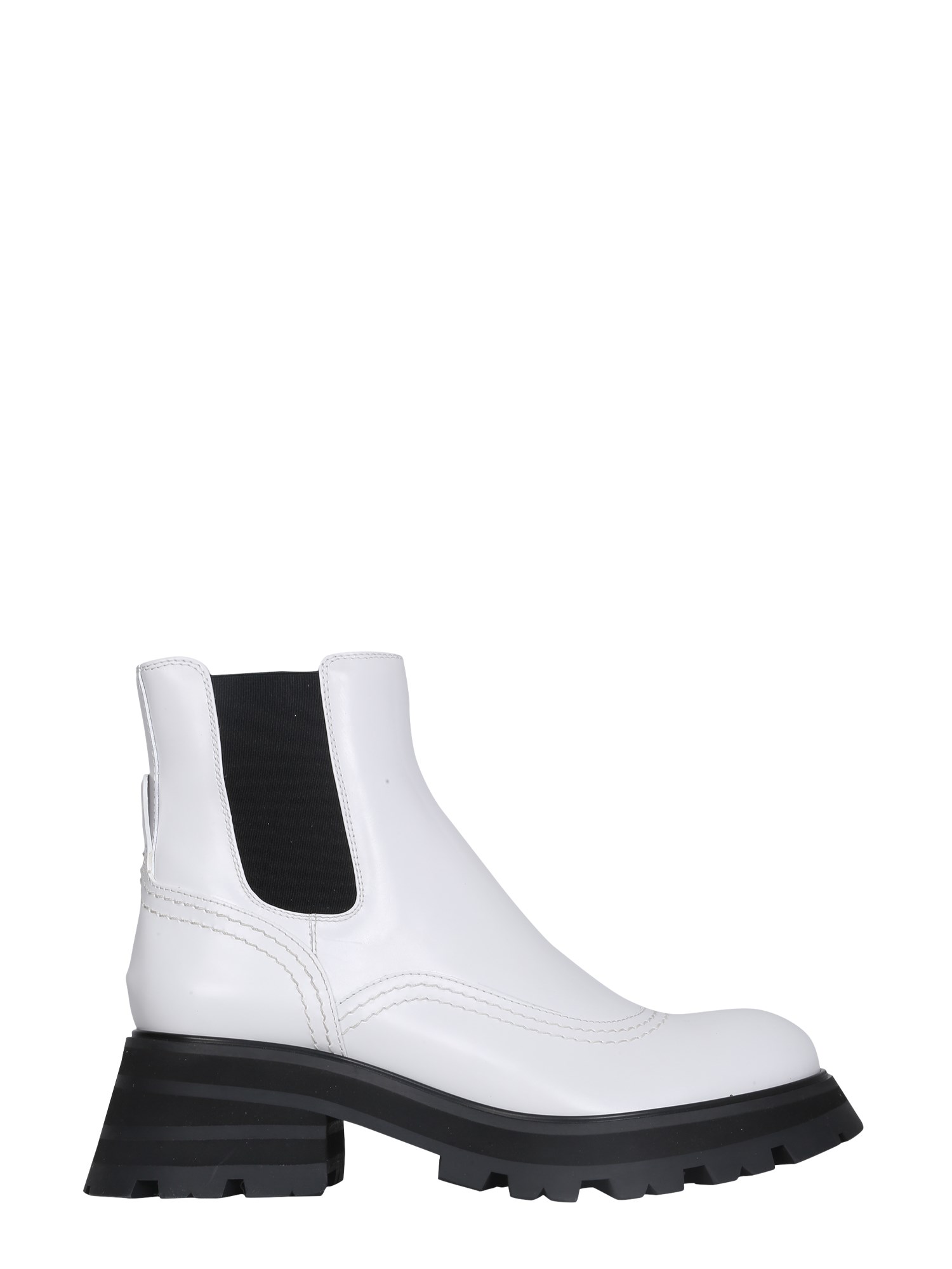 Alexander McQueen Wander Brushed Leather Chelsea Boots