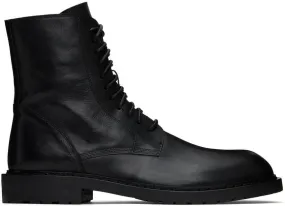 Ann Demeulemeester Black Combat Boots