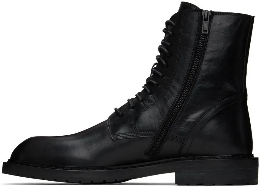 Ann Demeulemeester Black Combat Boots