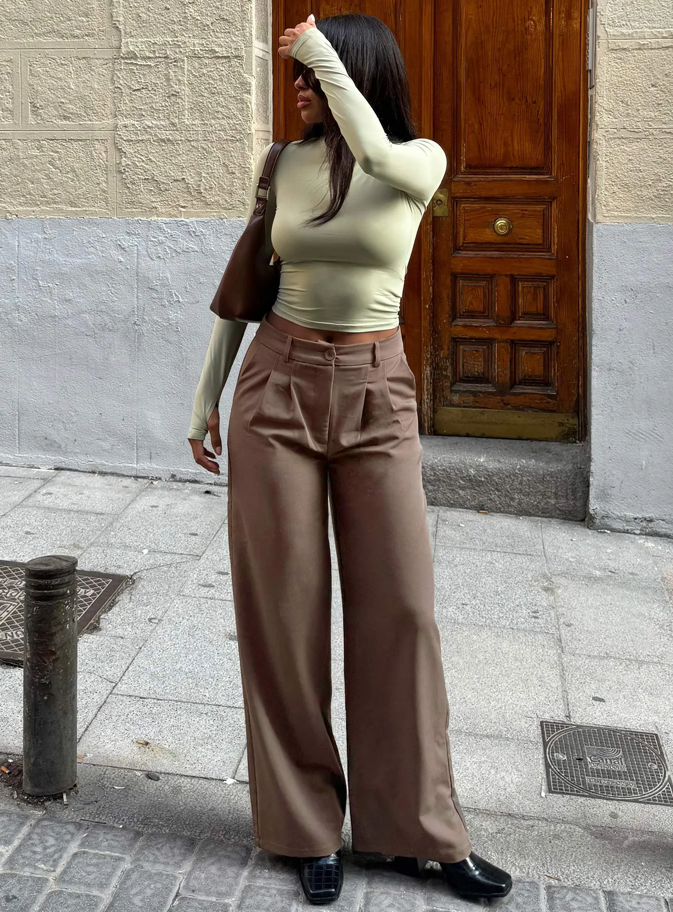 Archer Brown Pants with Lower Impact