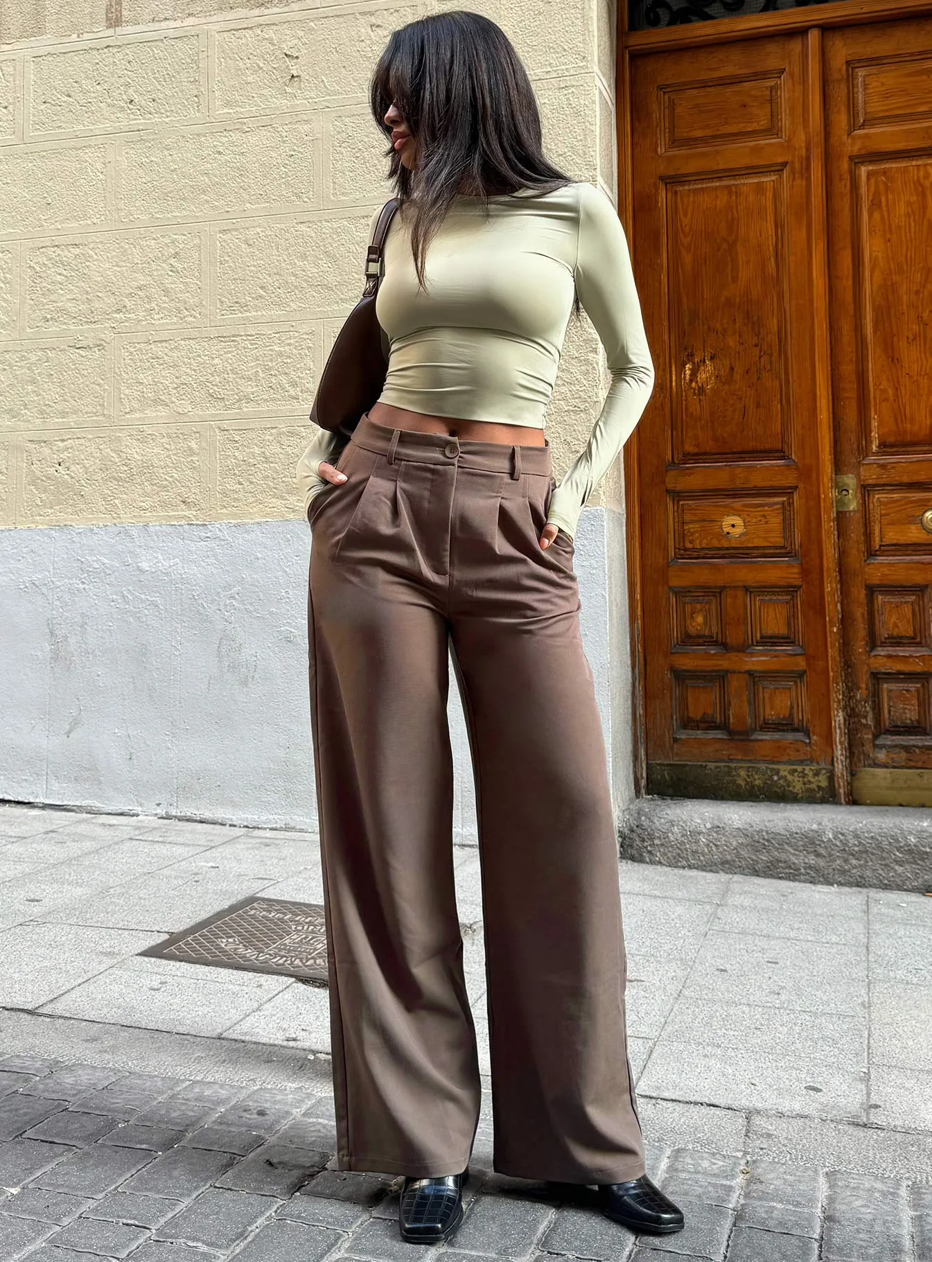 Archer Brown Pants with Lower Impact