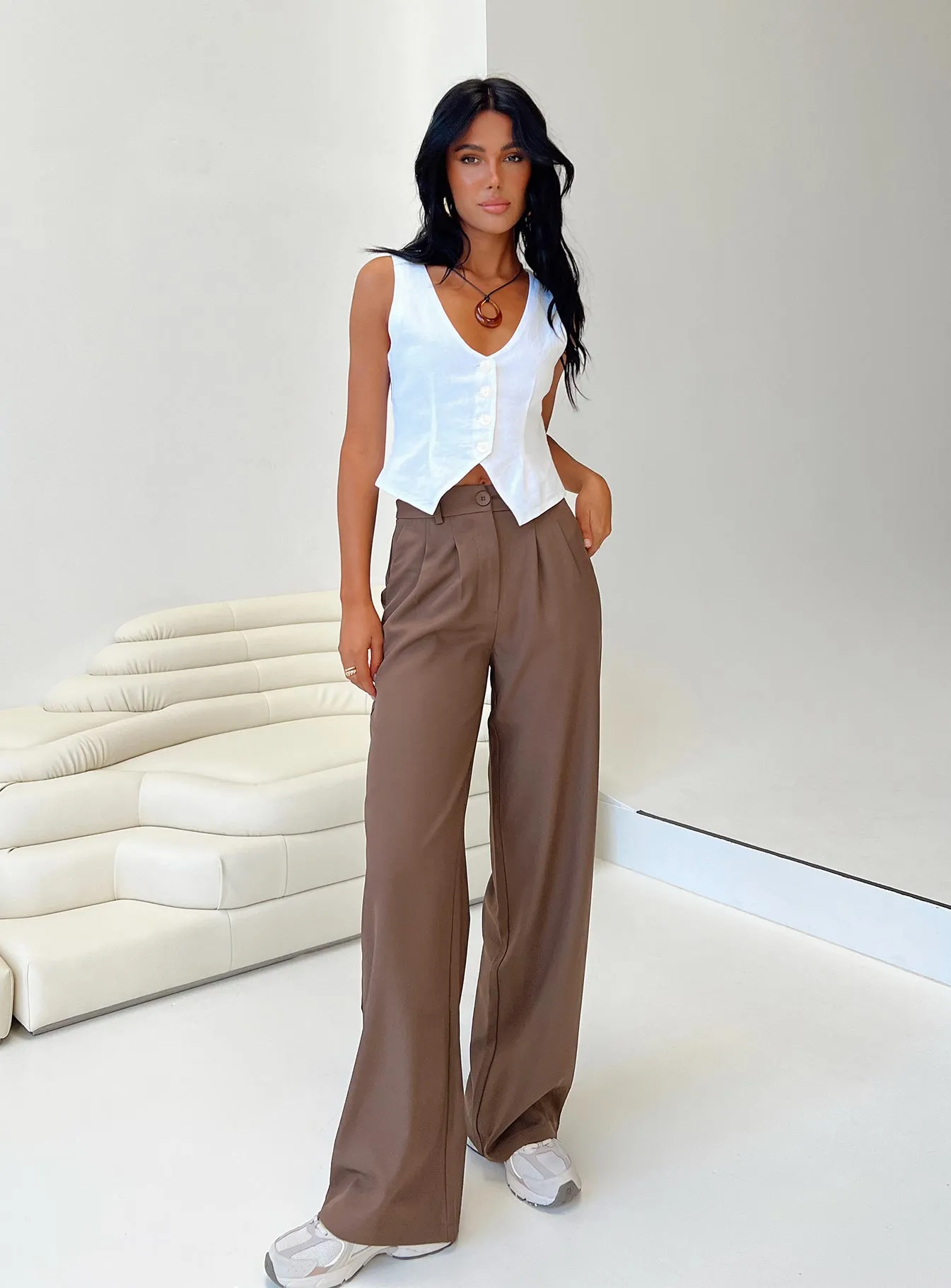 Archer Brown Pants with Lower Impact