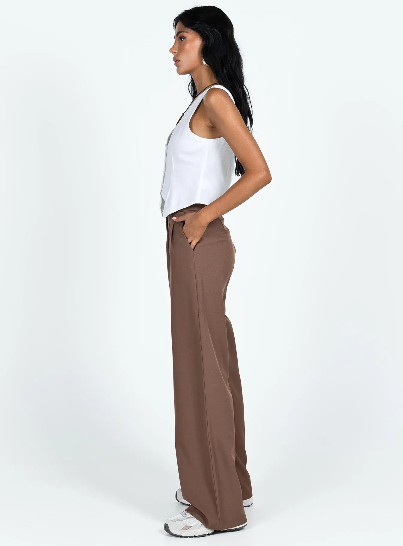 Archer Brown Pants with Lower Impact