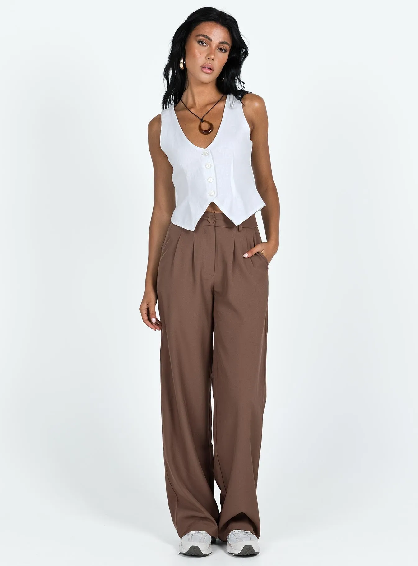 Archer Brown Pants with Lower Impact