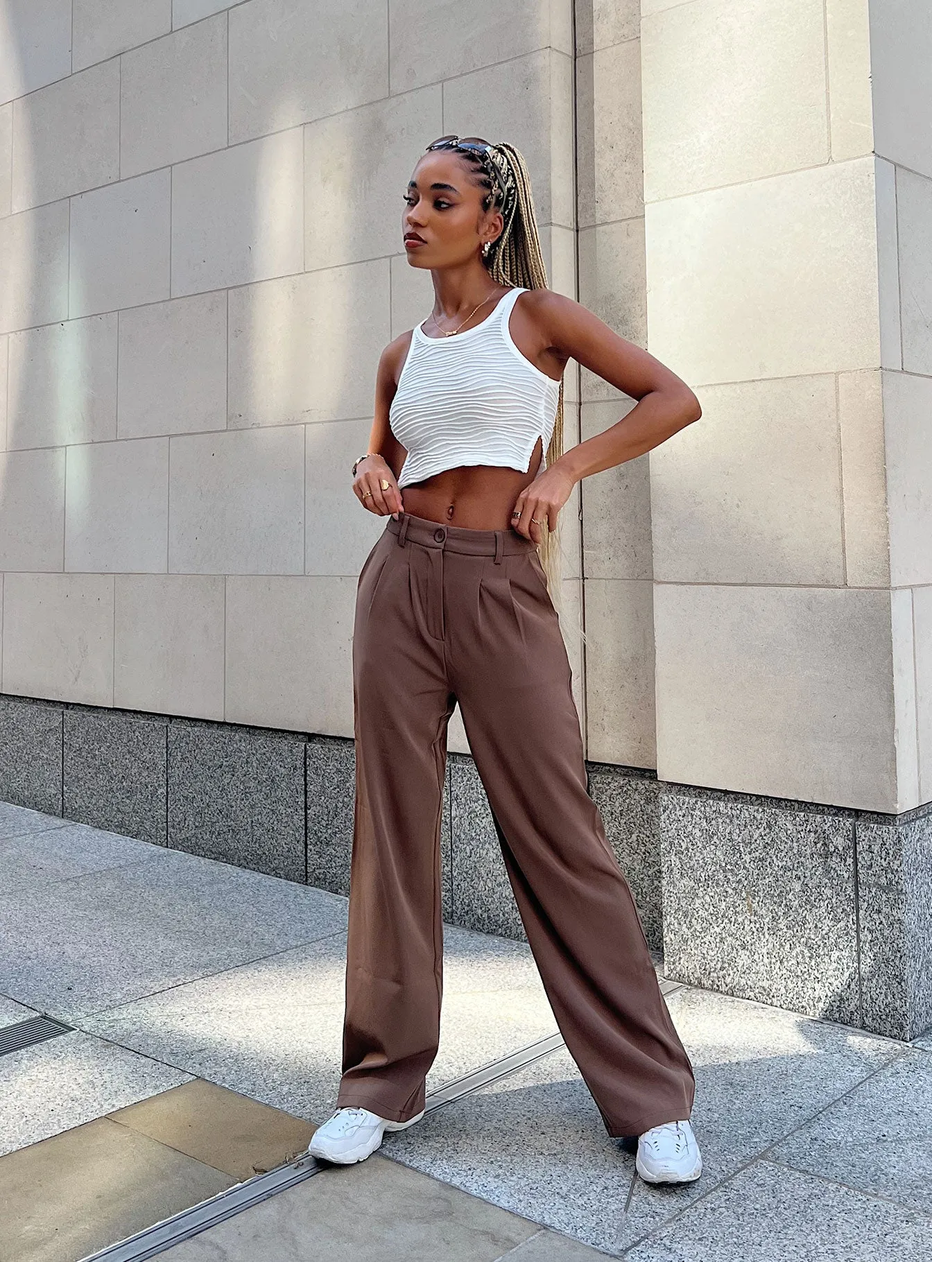 Archer Brown Pants with Lower Impact