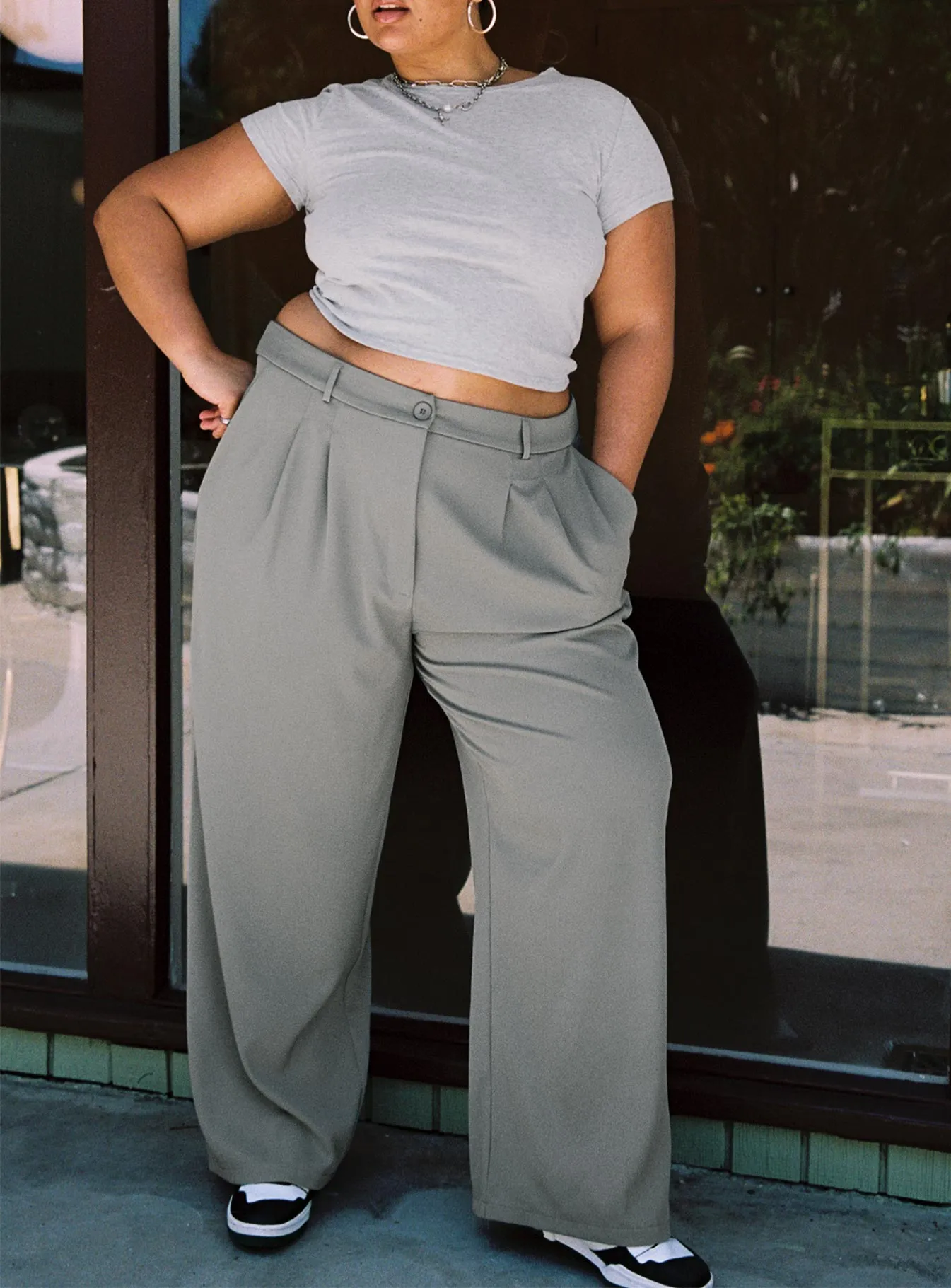 Archer Pants Grey Curved - Buy Now