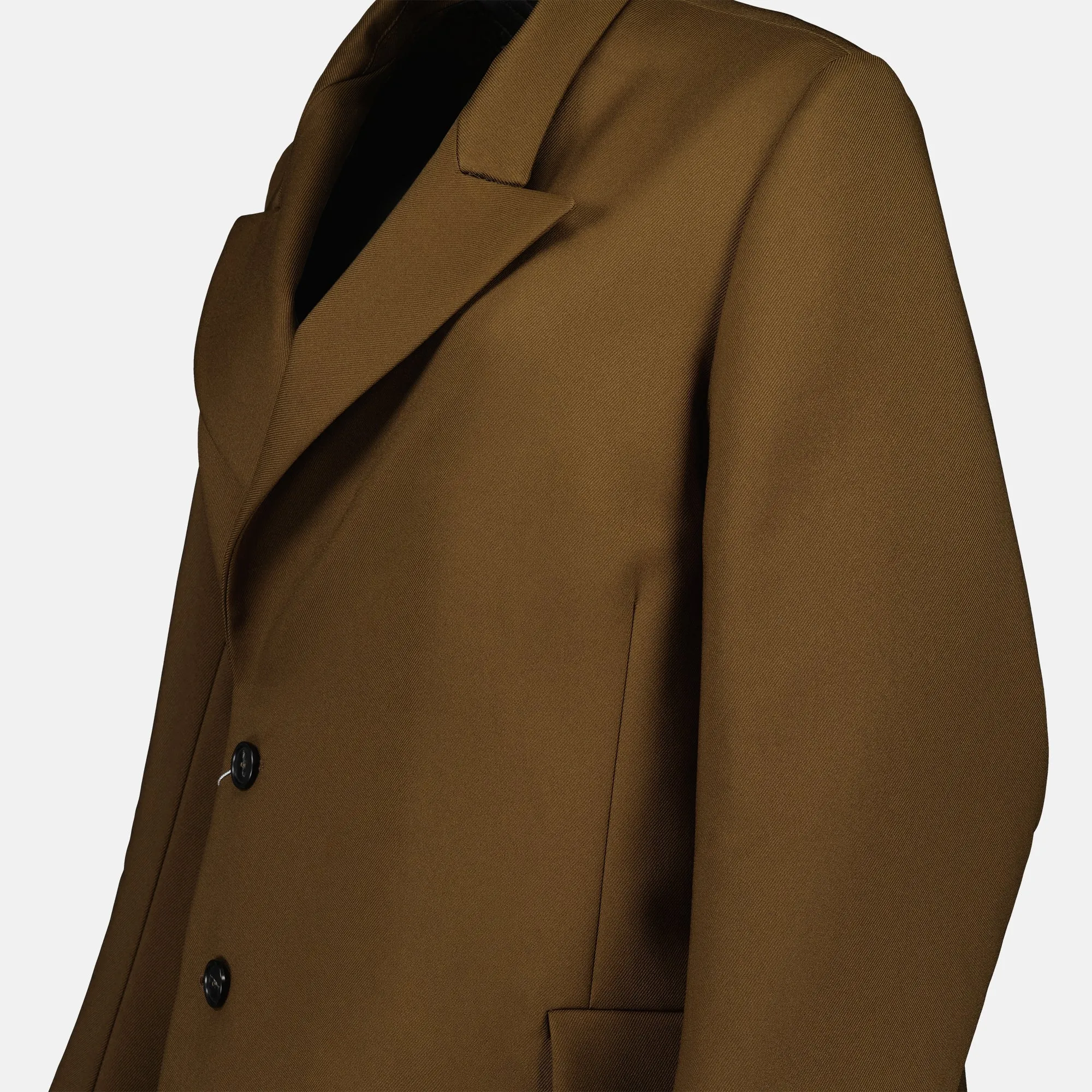 Asymmetric Brown Viscose Blazer