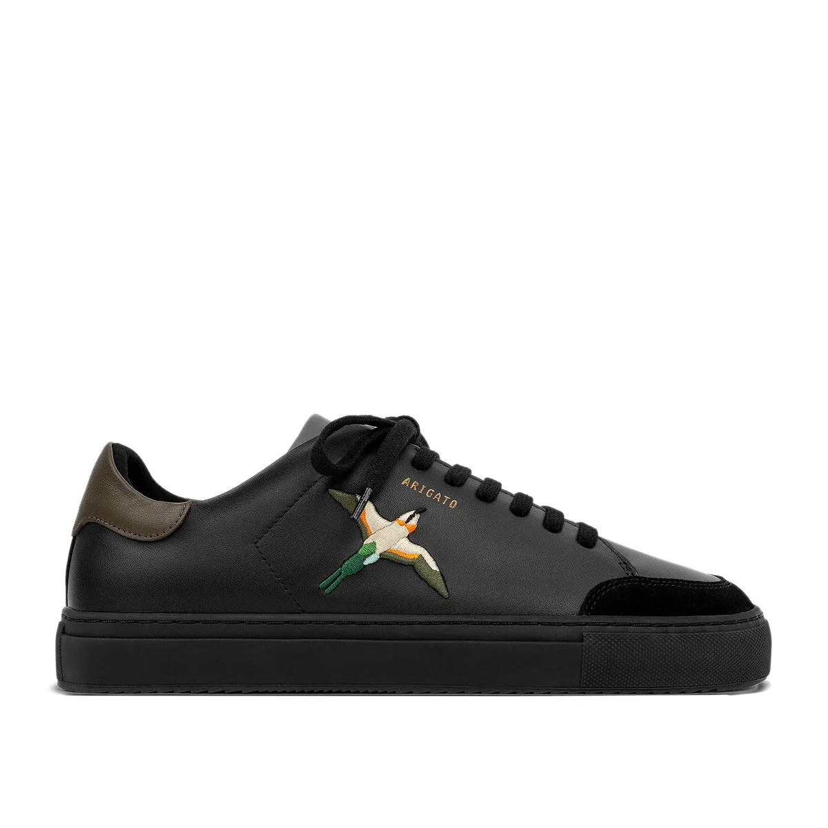 Axel Arigato Clean 90 Bee Bird Trainers Black Army Green.