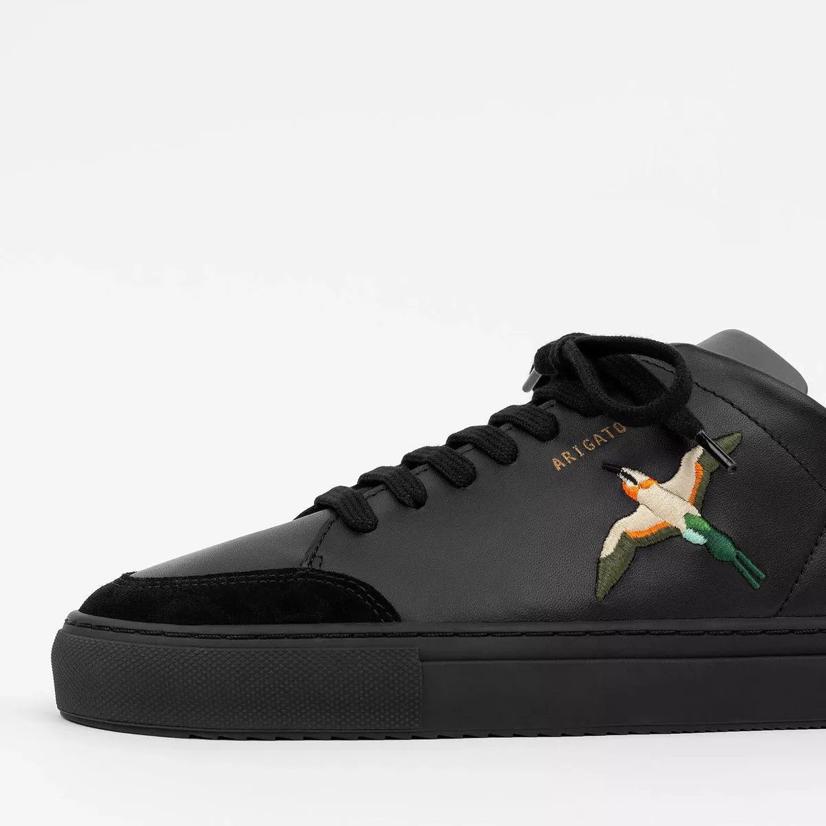 Axel Arigato Clean 90 Bee Bird Trainers Black Army Green.