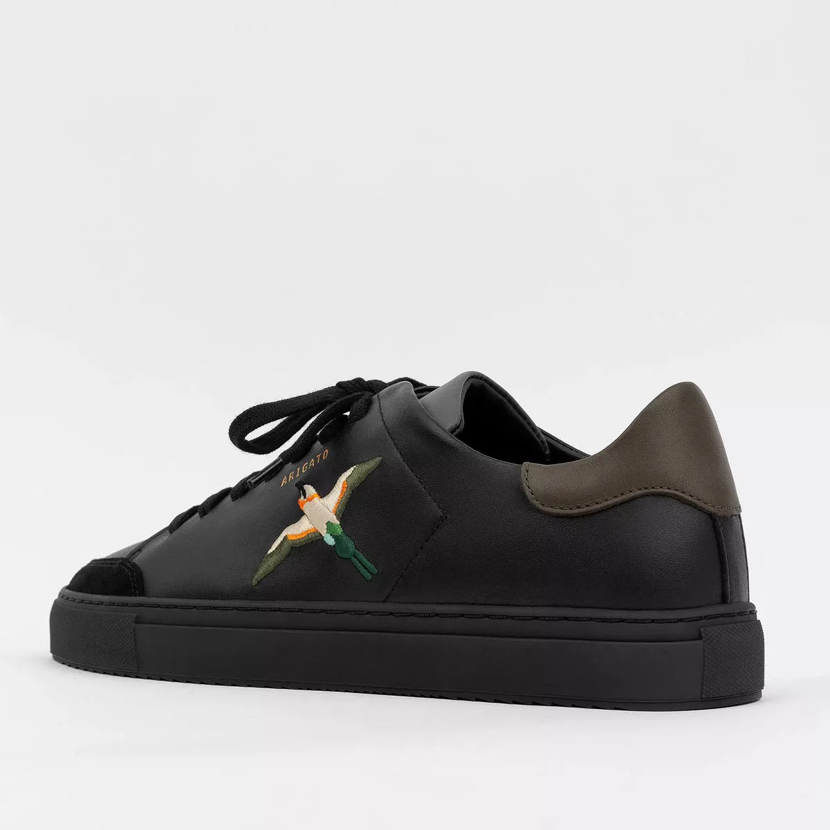 Axel Arigato Clean 90 Bee Bird Trainers Black Army Green.