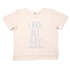 Baby Raw Edge Short Sleeve Cotton Slub Tee Lake All Day Sand Heather