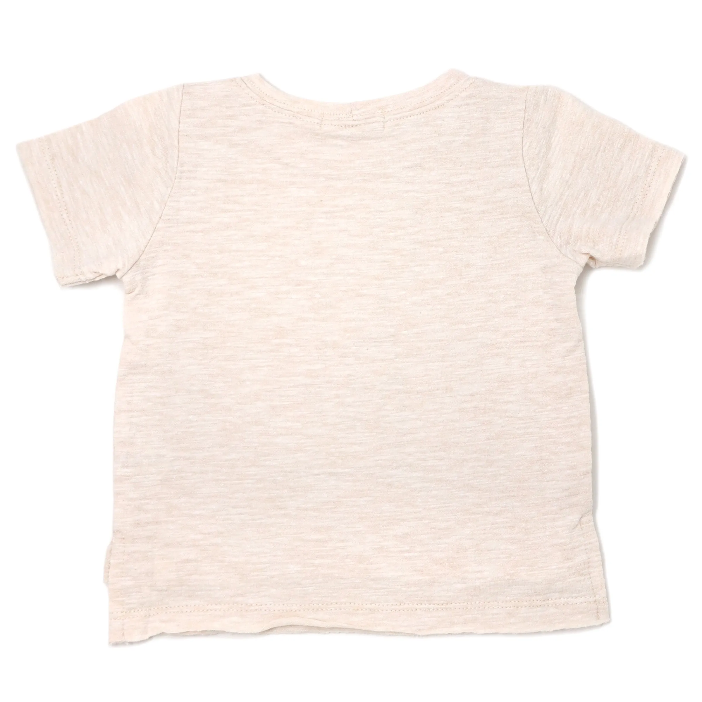 Baby Raw Edge Short Sleeve Cotton Slub Tee Lake All Day Sand Heather