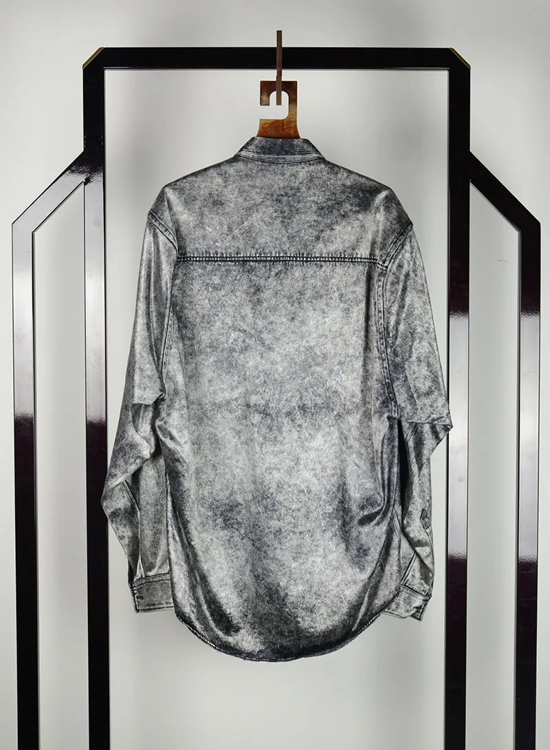 Balenciaga Camicia oversize argento - Tg. 46