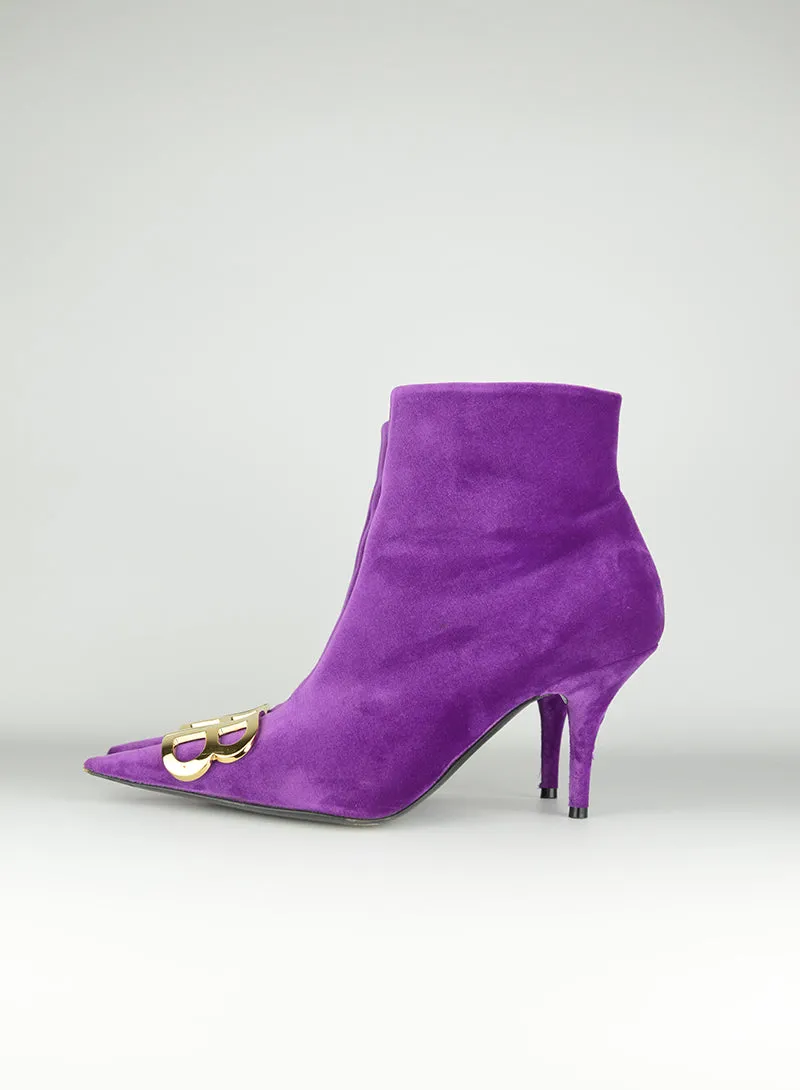 Balenciaga Stivaletti in velluto viola - N. 39