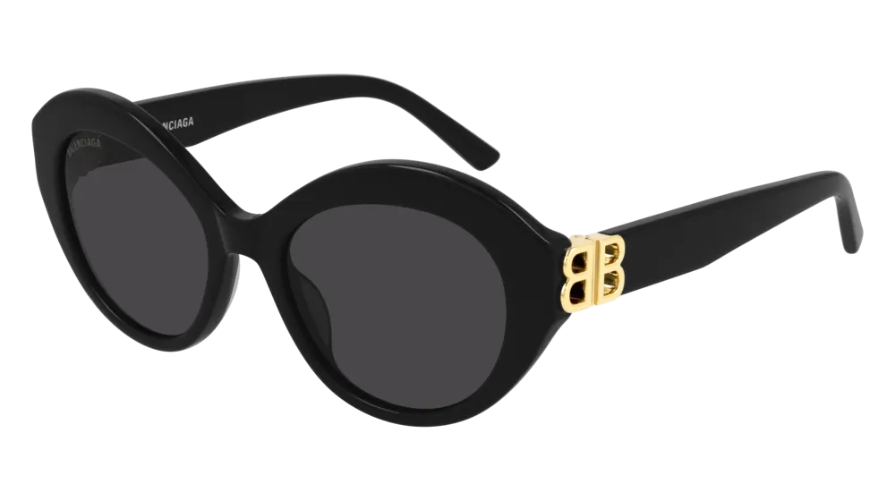 Balenciaga Sunglass Woman Black Gold Grey BB0133S-001