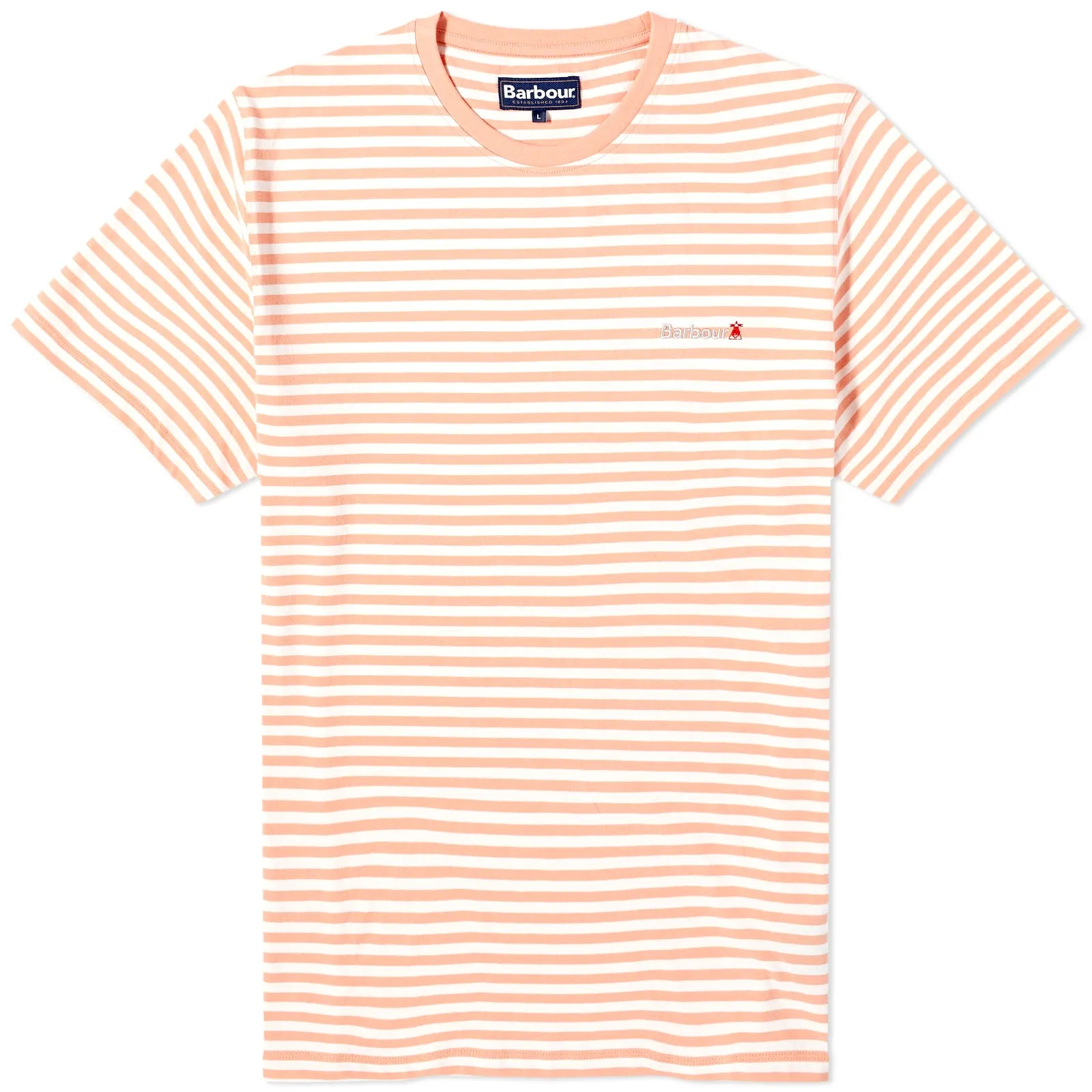 Barbour Bilting Stripe T-ShirtFaded Orange