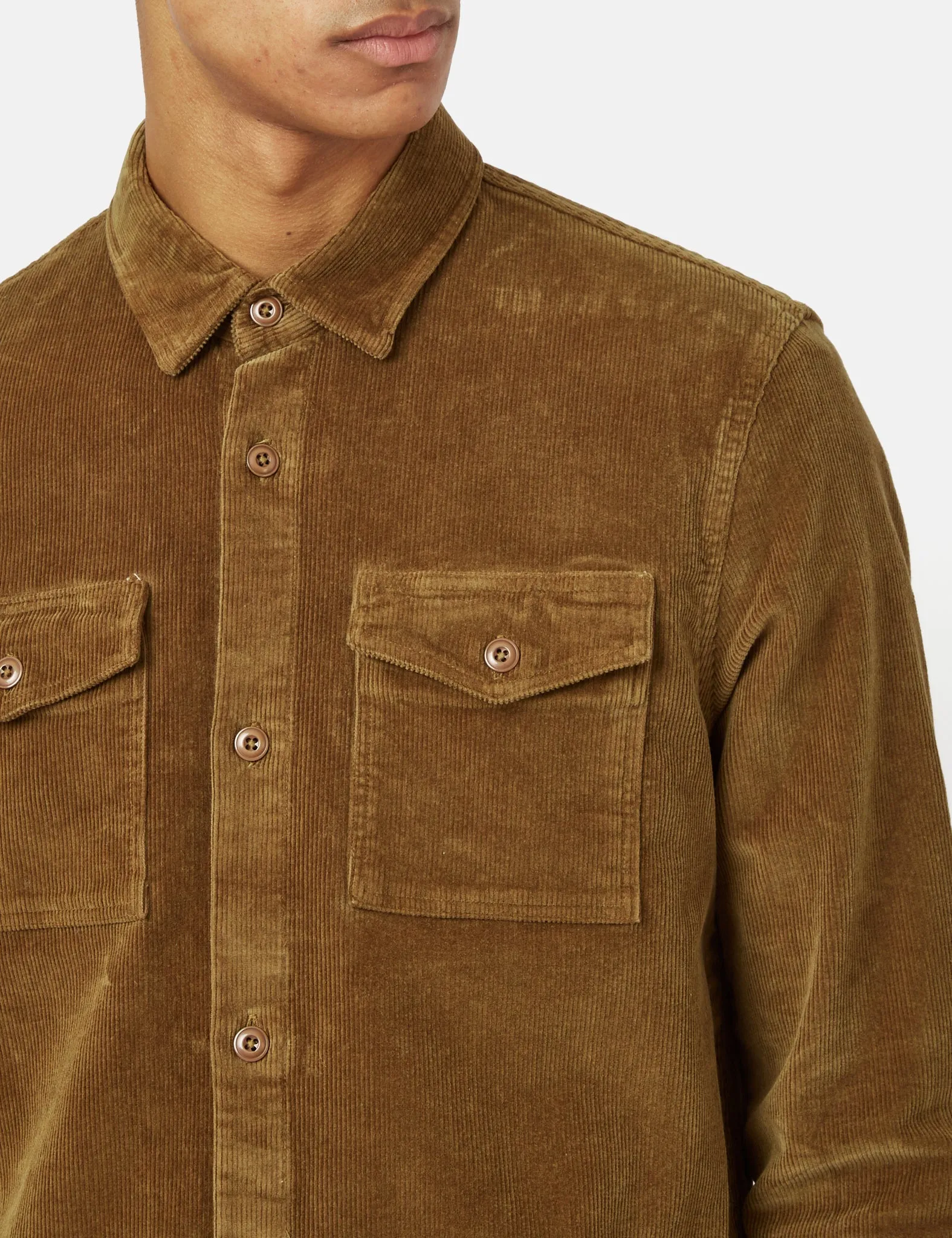 Barbour Corduroy Overshirt French Sandstone Brown - Shop Now