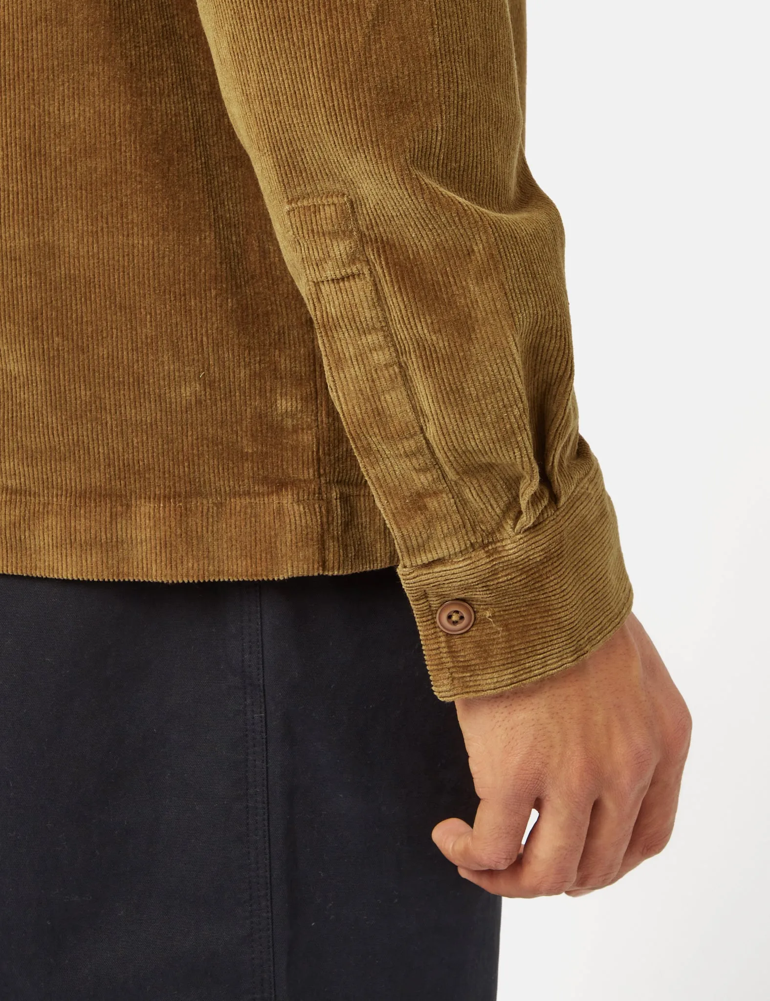 Barbour Corduroy Overshirt French Sandstone Brown - Shop Now