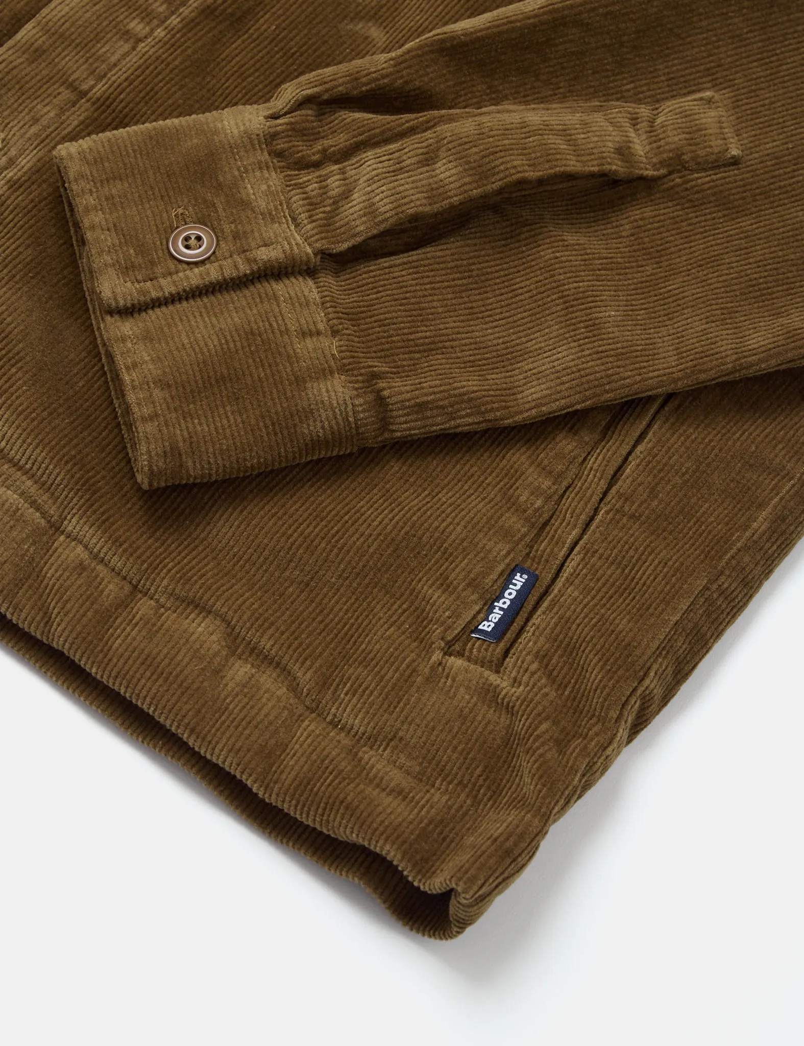 Barbour Corduroy Overshirt French Sandstone Brown - Shop Now