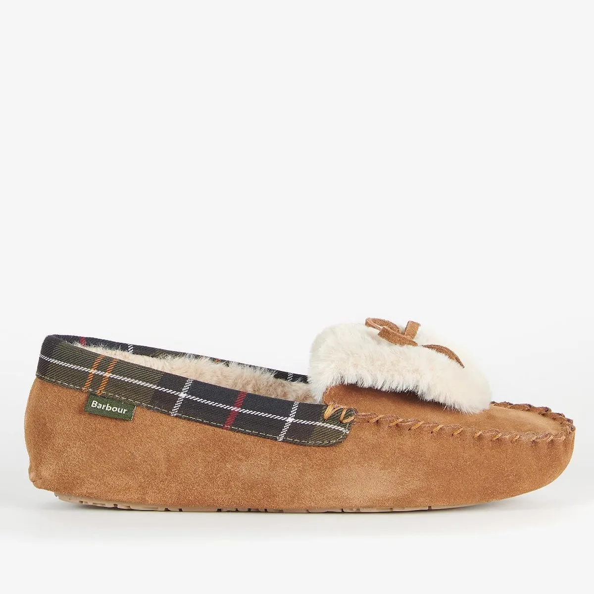 Barbour Darcie Slippers - Tan Suede - Women's