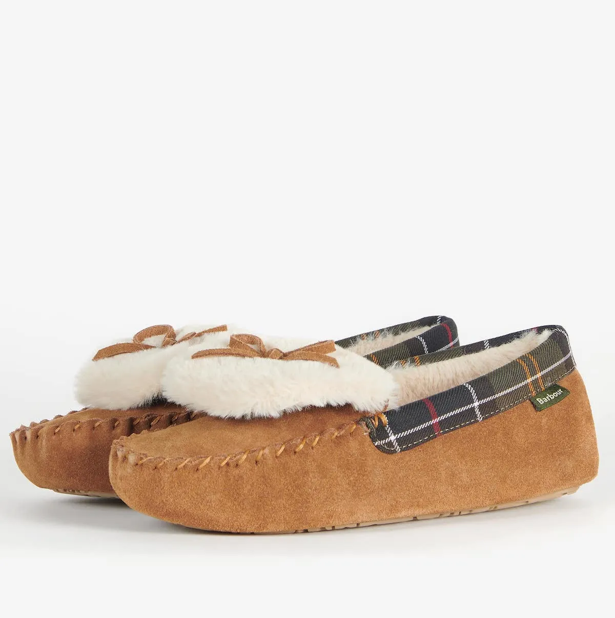 Barbour Darcie Slippers - Tan Suede - Women's