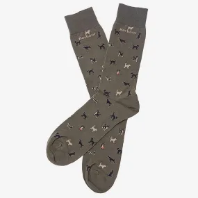 Barbour Men's Olive Mavin Dog Socks