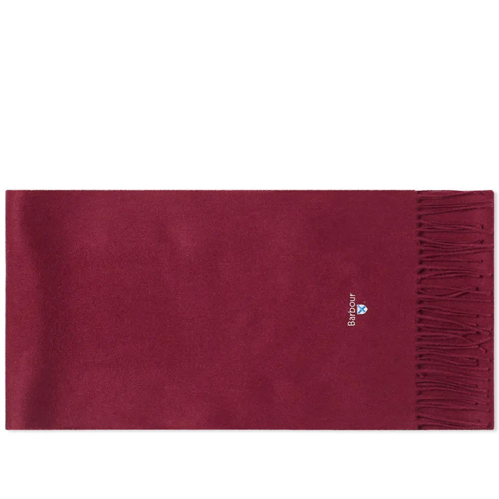 Barbour Plain Lambswool ScarfWinter Red