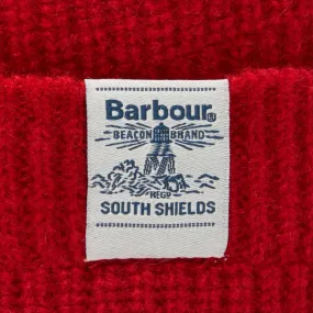 Barbour Red Lambswool Beanie