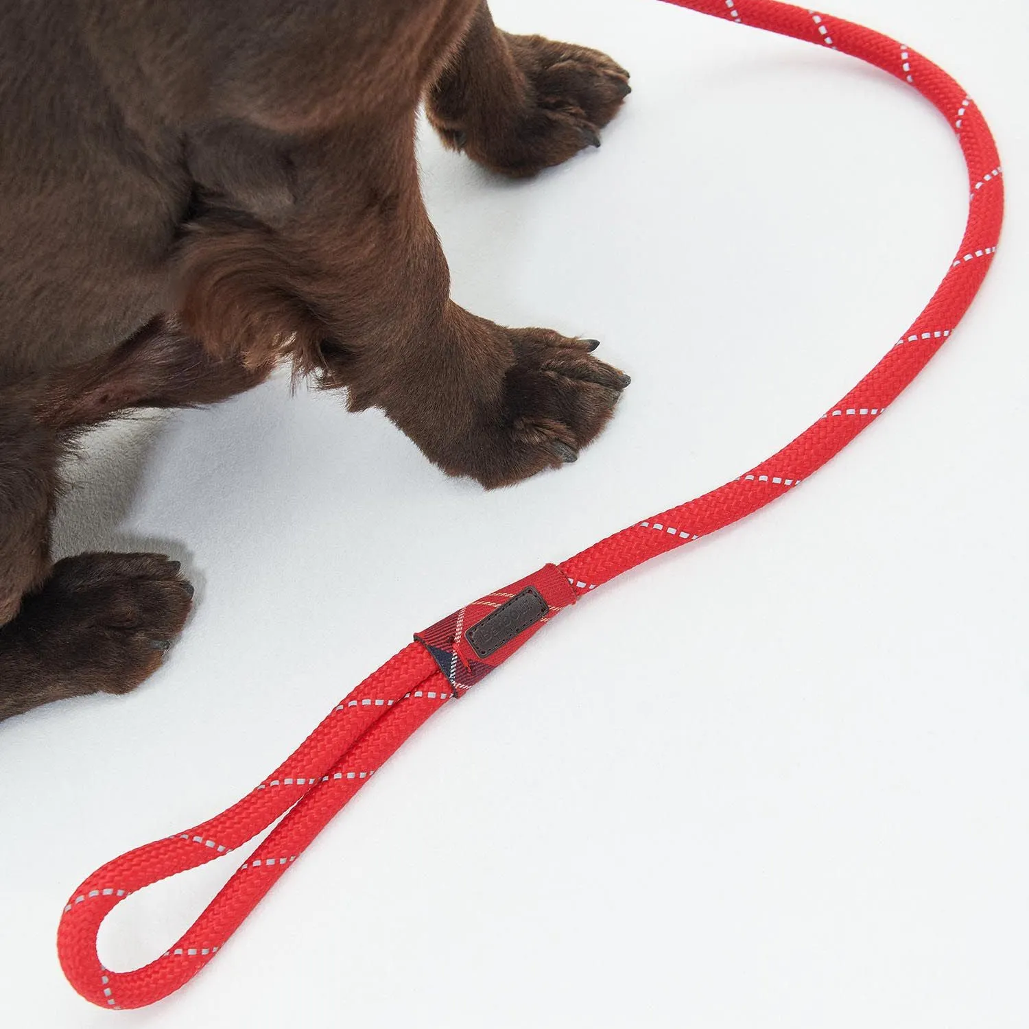 Barbour Red Reflective Slip Dog Lead